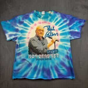Phil Collins "Not Dead Yet" Tour T-Shirt Men's XL Blue Tie Dye 2018 Band Tee